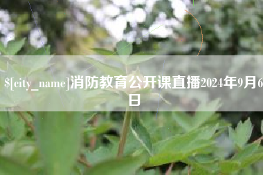 武威消防教育公开课直播2024年9月6日