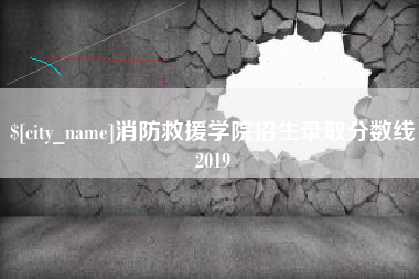 武威消防救援学院招生录取分数线2019