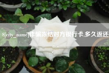 武威诈骗冻结对方银行卡,多久返还