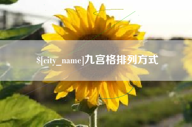 武威九宫格排列方式