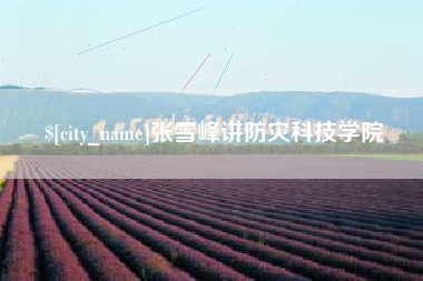 武威张雪峰讲防灾科技学院
