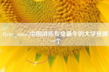 武威中国消防专业最牛的大学是哪一个