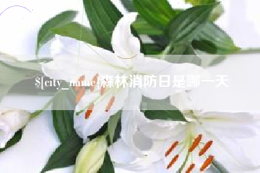 武威森林消防日是哪一天