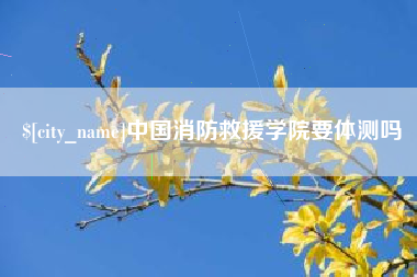 武威中国消防救援学院要体测吗