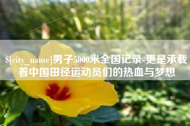 武威男子5000米全国记录-更是承载着中国田径运动员们的热血与梦想