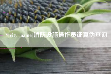 武威消防设施操作员证真伪查询