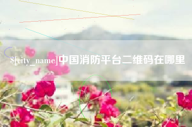武威中国消防平台二维码在哪里