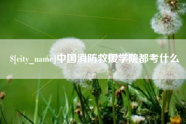 武威中国消防救援学院都考什么