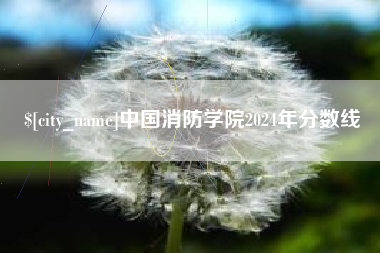 武威中国消防学院2024年分数线