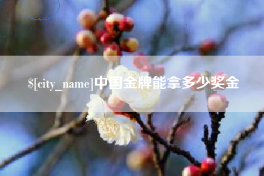 武威中国金牌能拿多少奖金