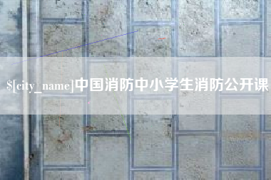武威中国消防中小学生消防公开课