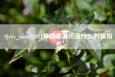 武威2021年国家消防员什么时候报名