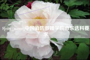 武威中国消防救援学院山东选科要求