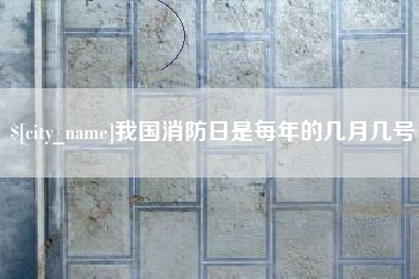 武威我国消防日是每年的几月几号