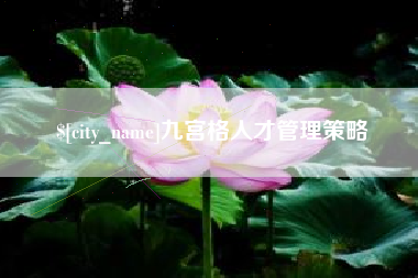 武威九宫格人才管理策略