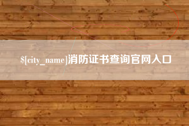 武威消防证书查询官网入口